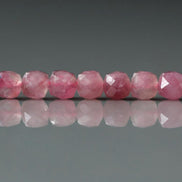 4.5mm Pink Tourmaline Cube Beads 15