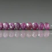 4.5mm Purple Sapphire Rondel Beads Faceted Rondelle 16 Pcs Raw Sapphire Genuine Gemstone Beads Jewelry Making Supply September Birthstone