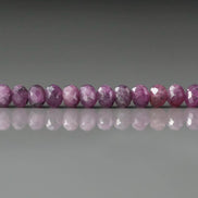 4.5mm Purple Sapphire Rondel Beads Faceted Rondelle 16 Pcs Raw Sapphire Genuine Gemstone Beads Jewelry Making Supply September Birthstone