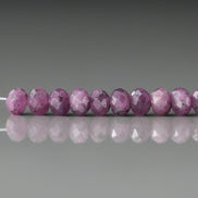 4.5mm Purple Sapphire Rondel Beads Faceted Rondelle 16 Pcs Raw Sapphire Genuine Gemstone Beads Jewelry Making Supply September Birthstone