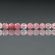 4.5mm Rare Rhodonite Beads in Quartz Matrix Faceted 15