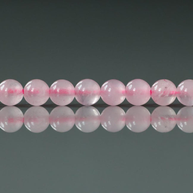 4.5mm Rose Quartz Beads ‚Äì Smooth Round Natural Gemstone 15" Strand