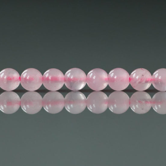 4.5mm Rose Quartz Beads ‚Äì Smooth Round Natural Gemstone 15" Strand