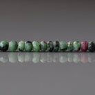 4.5mm Ruby Zoisite Beads - Faceted Rondelle Natural Gemstone 12" Strand