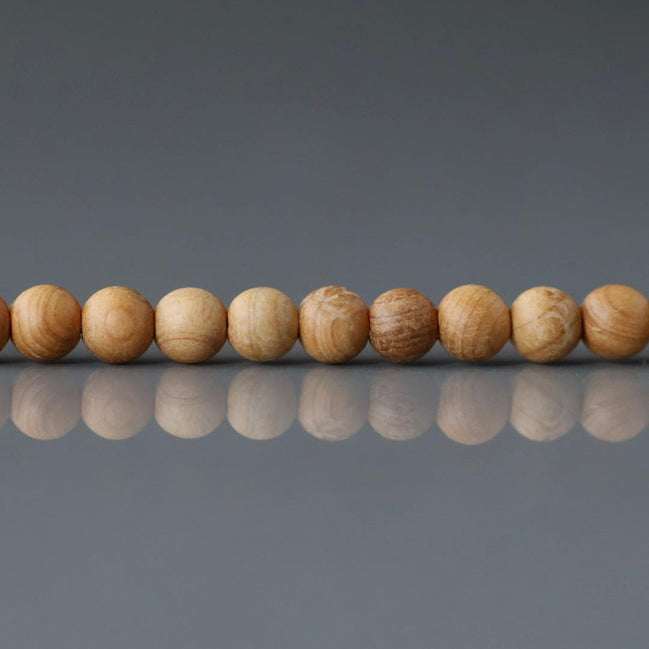 4.5mm Sandalwood Beads Natural Wood 15" Premium Hand Carved Beads Aromatic for Jewelry Making Beading Craft Gift Meditation Healing Aroma