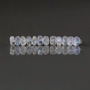 4.5mm Transparent Rainbow Moonstone Beads Rondelle Faceted 12 PCs Gemstone Beads for Jewelry Making DIY Necklace Earrings June Birthstone