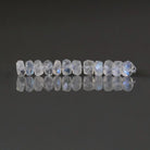 4.5mm Transparent Rainbow Moonstone Beads - Faceted Rondelle Natural Gemstone 12 Pcs