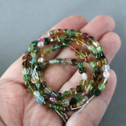 4.5mm Watermelon Tourmaline Smooth Coin Beads 15