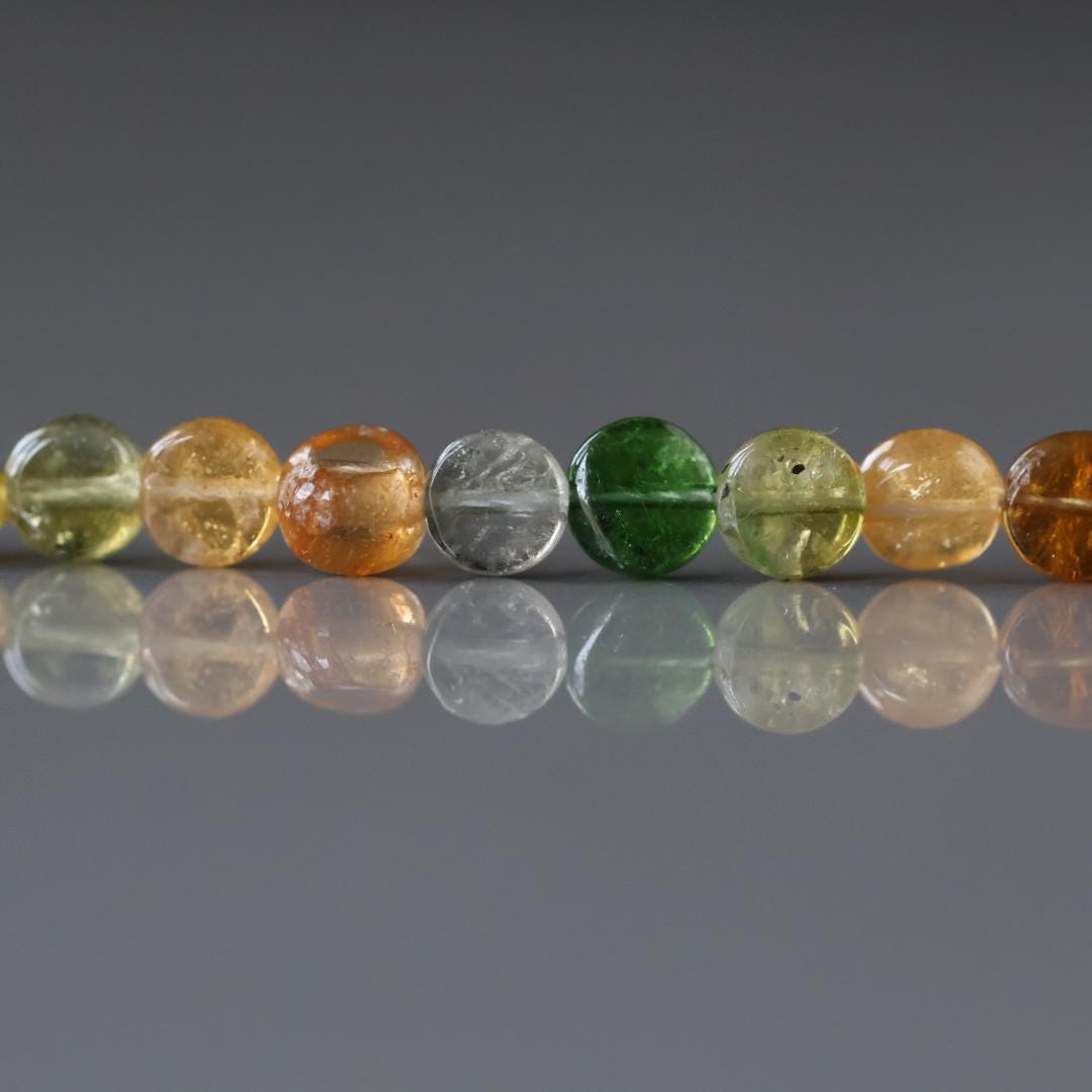 4.5mm Watermelon Tourmaline Smooth Coin Beads 15" Transparent Tourmaline Flat Gemstone Beads for Jewelry Making