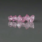4-6mm Pink Herkimer Diamond Beads - Round Natural Gemstone 6 Pcs