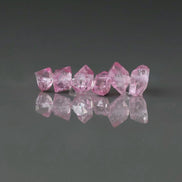 4-6mm AAA Pink Herkimer Diamond Beads 6 PCs Quartz Genuine Gemstone Beads for Jewelry Making Beading Craft Gift April Birthstone