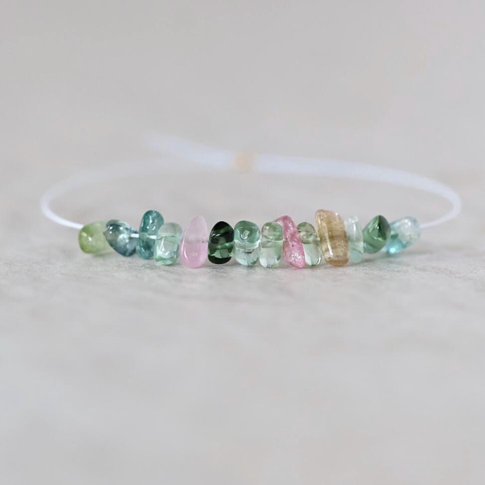 4-6mm Rare Afghan AAA Multi Color Tourmaline Beads Chip Nugget Sticks Smooth 14 Pcs Colorful Natural Gemstone for DIY Jewelry Making
