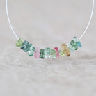 4-6mm Rare Afghan AAA Multi Color Tourmaline Beads Chip Nugget Sticks Smooth 14 Pcs Colorful Natural Gemstone for DIY Jewelry Making
