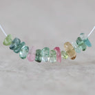 4-6mm Rare Afghan AAA Multi Color Tourmaline Beads Chip Nugget Sticks Smooth 14 Pcs Colorful Natural Gemstone for DIY Jewelry Making