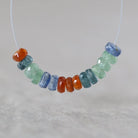 4mm 4.5mm AAA Multi Kyanite Beads Faceted Rondelle Teal Green Blue Orange Kyanite Natural Gemstone for DIY Jewelry Making
