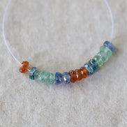 4mm 4.5mm AAA Multi Kyanite Beads Faceted Rondelle Teal Green Blue Orange Kyanite Natural Gemstone for DIY Jewelry Making