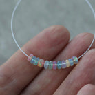 4mm 4.5mm AAA Pastel Ethiopian Opal Beads Smooth Rondelle Disco Welo Opal For DIY Jewelry Making Supplies