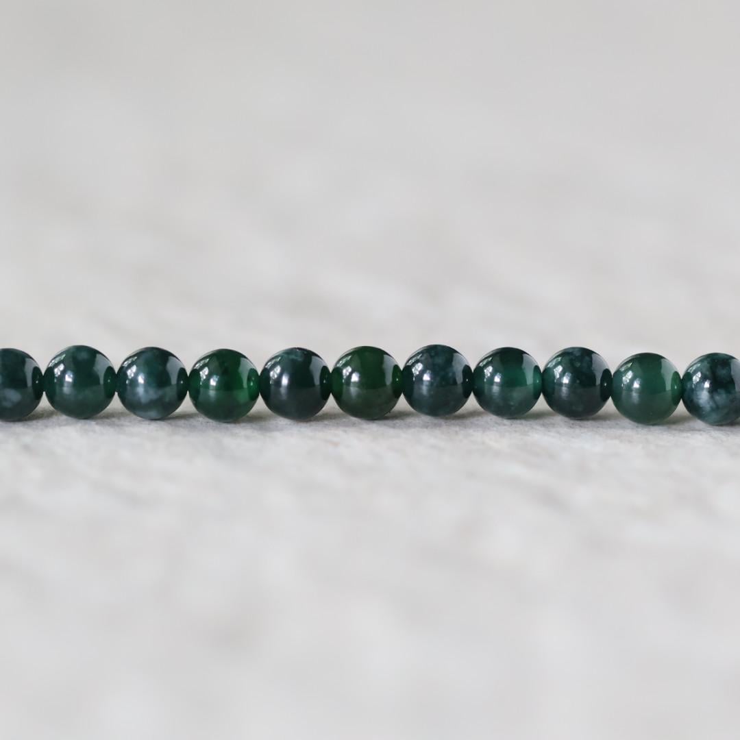 4mm 4.5mm Natural AAA Guatemala Jade Beads Jadeite Gemstone Natural Burma Jade Dark Green For DIY Jewelry Making