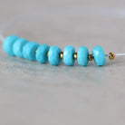 Natural Sleeping Beauty Turquoise Rondelle Beads Faceted 10 beads Gemstone Beads DIY Jewelry Making December Birthstone