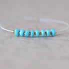 Natural Sleeping Beauty Turquoise Rondelle Beads Faceted 10 beads Gemstone Beads DIY Jewelry Making December Birthstone