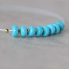 Natural Sleeping Beauty Turquoise Rondelle Beads Faceted 10 beads Gemstone Beads DIY Jewelry Making December Birthstone