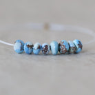 4mm 4.5mm Rare AAA Golden Hills Turquoise Beads Smooth Rondelle Kazakhstan Lavender Turquoise Gemstone Beads for DIY Jewelry Making