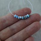 4mm 4.5mm Rare AAA Golden Hills Turquoise Beads Smooth Rondelle Kazakhstan Lavender Turquoise Gemstone Beads for DIY Jewelry Making