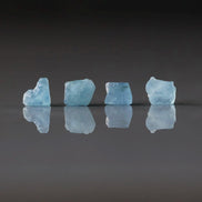 4–7mm Santa Maria Aquamarine Nugget Beads – Natural Gemstone - 4 pcs