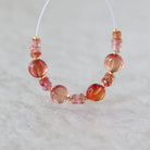 4mm 8mm Padparadscha Sapphire Beads Faceted Rondelle Coin Gemstone for DIY Jewelry Making Supplies