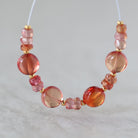 4mm 8mm Padparadscha Sapphire Beads Faceted Rondelle Coin Gemstone for DIY Jewelry Making Supplies