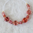4mm 8mm Padparadscha Sapphire Beads Faceted Rondelle Coin Gemstone for DIY Jewelry Making Supplies