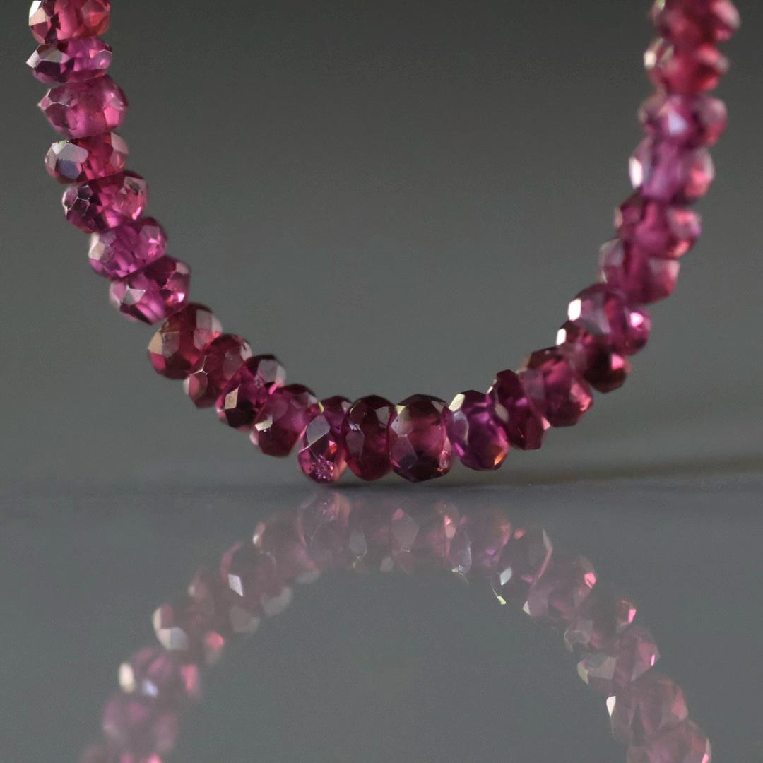 4mm AAA Berry Garnet Beads Faceted Beads 4” Natural Rhodolite Garnet Gemstone Beads for DIY Jewelry Making Beading Crafter Gift