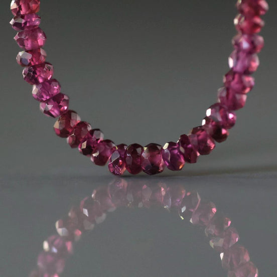 4mm AAA Berry Garnet Beads Faceted Beads 4” Natural Rhodolite Garnet Gemstone Beads for DIY Jewelry Making Beading Crafter Gift