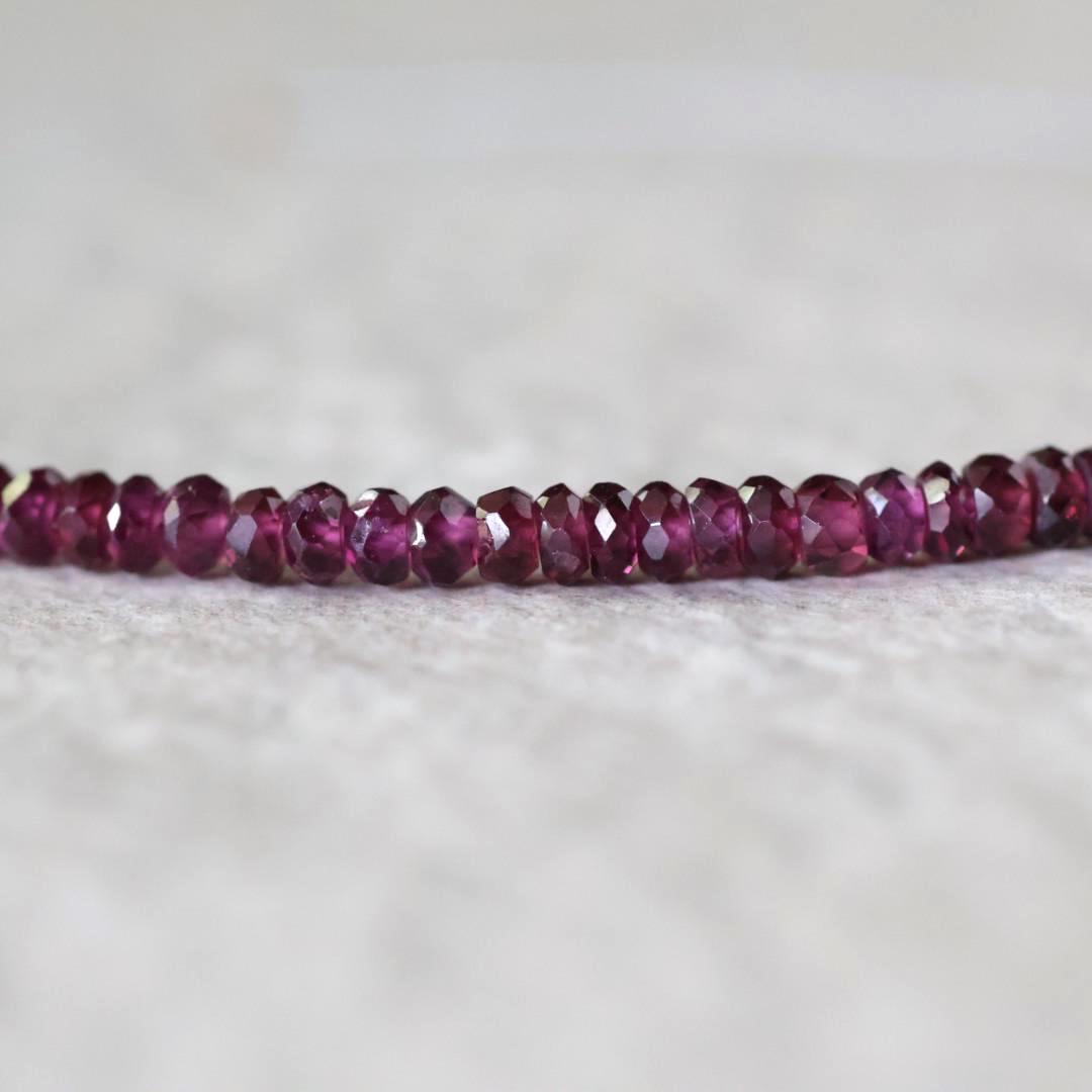 4mm AAA Berry Garnet Beads Faceted Beads 4” Natural Rhodolite Garnet Gemstone Beads for DIY Jewelry Making Beading Crafter Gift