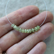4mm AAA Chrysoberyl Beads Faceted Rondelle 12 Pcs Natural Gemstone Beads for DIY Jewelry Making Supplies
