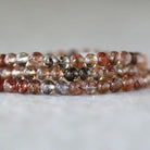 4mm AAA Cooper Rutilated Quartz Beads Top Quality Smooth Genuine Rutile Quartz Beads 7” 15” Gemstone Beads for Jewelry Making