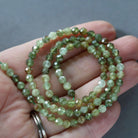 4mm AAA Grossularite Garnet Beads Faceted Green Garnet Beads 15" Natural Garnet Gemstone Beads Beading Crafter Gift DIY Jewelry
