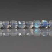 4mm AAA Labradorite Beads Cube Labradorite Genuine Blue Flash Beads 15
