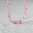 4mm AAA Madagascar Rose Quartz Cube Beads Faceted Gemmy Rose Quartz 7” Genuine Gemstone for Jewelry Making Beading Craft Gift Beads