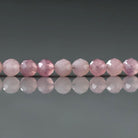 4mm Madagascar Rose Quartz Beads – Gemmy Faceted Round Natural Gemstone -14 pcs