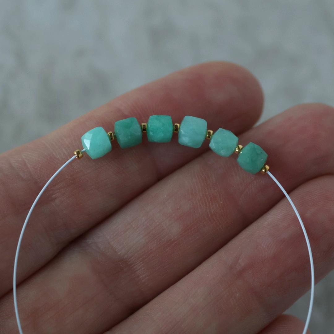 4mm AAA Natural Emerald Beads Cube Faceted 6 PCs Raw Emerald Genuine Gemstone for DIY Jewelry Making