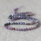 4mm Sri Lanka Ruby Sapphire Beads – Faceted Round Natural Gemstone - 12 pcs