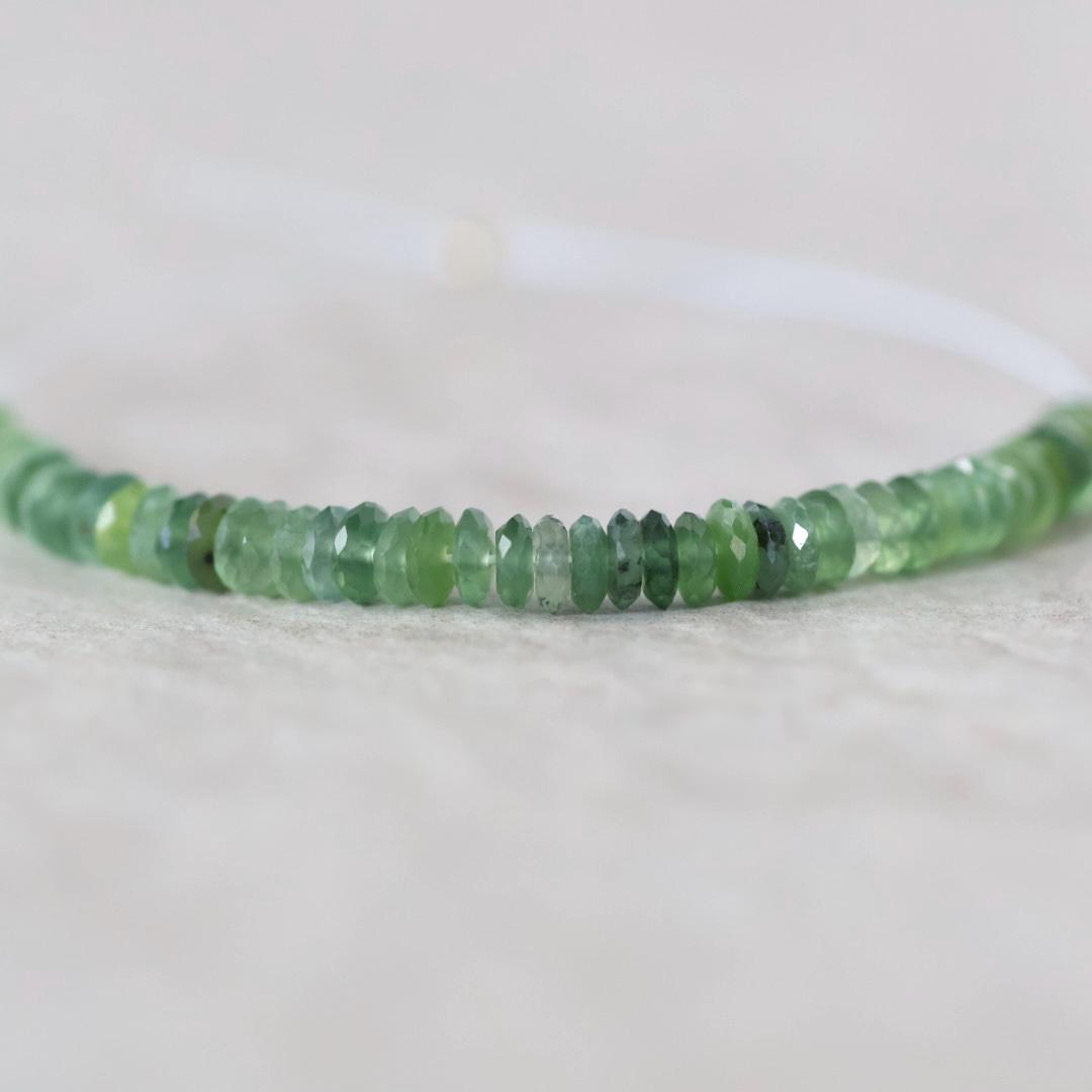 4mm AAA Russian Jade Beads Faceted Rondelles Slices 2” Natural Jade Green Gemstone Beads for Jewelry Making