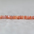 4mm AAA Sunstone Rondelle Beads Faceted Heliolite Orange Sparkly Natural Gemstone for DIY Jewelry Making Supplies