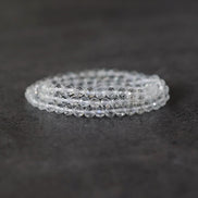 4mm AAA White Topaz Faceted Beads Round 15”Natural Clear Sparkly Gemstone for DIY Jewelry Making Supplies