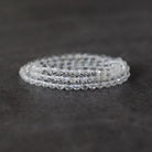 4mm AAA White Topaz Faceted Beads Round 15”Natural Clear Sparkly Gemstone for DIY Jewelry Making Supplies