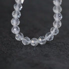 4mm AAA White Topaz Faceted Beads Round 15”Natural Clear Sparkly Gemstone for DIY Jewelry Making Supplies