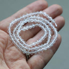 4mm AAA White Topaz Faceted Beads Round 15”Natural Clear Sparkly Gemstone for DIY Jewelry Making Supplies