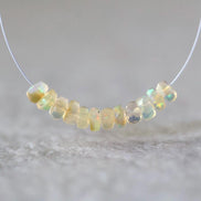 4mm AAA Yellow Ethiopian Opal Rondelle Beads Faceted Natural Disco Welo Opal Genuine Bead DIY Jewelry Making Supplies October Birthstone