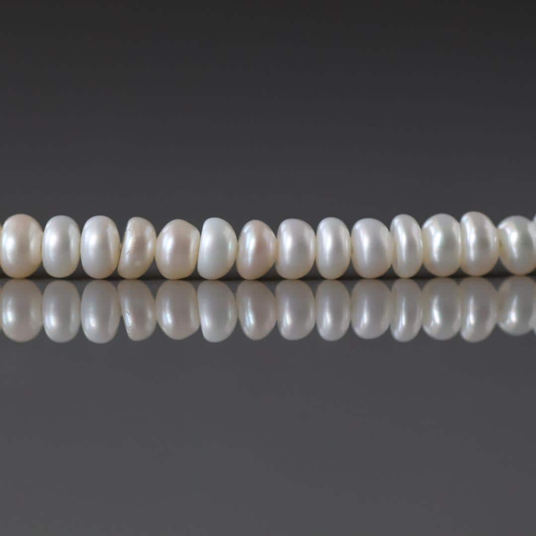 4mm AAAAA Freshwater Pearl Beads Button Pearls White Baroque Pearl Beads 20PCs Potato Beading Crafter Gift June Birthstone DIY Jewelry